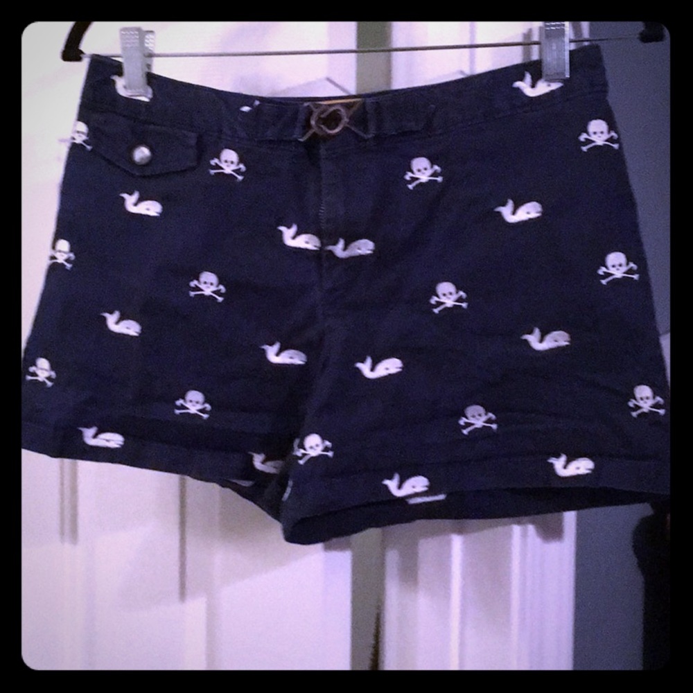 Navy whales and crossbones shorts!